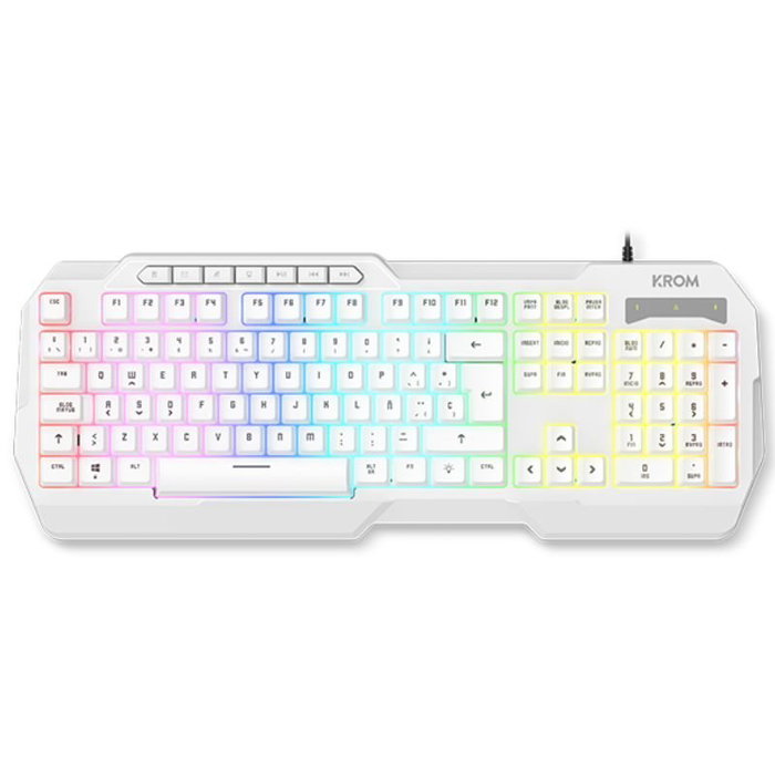 Krom Kenta Pack Gaming 4 en 1 RGB Blanco